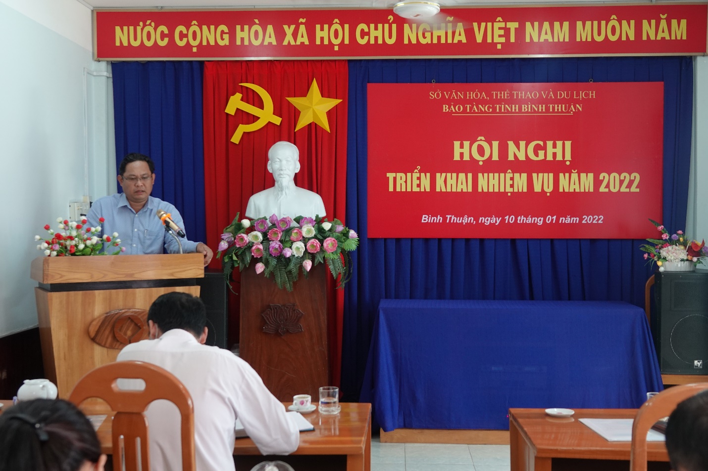 Ông Võ Thành Huy - Phó Giám đốc Sở VHTTDL phát biểu chỉ đạo Hội nghị